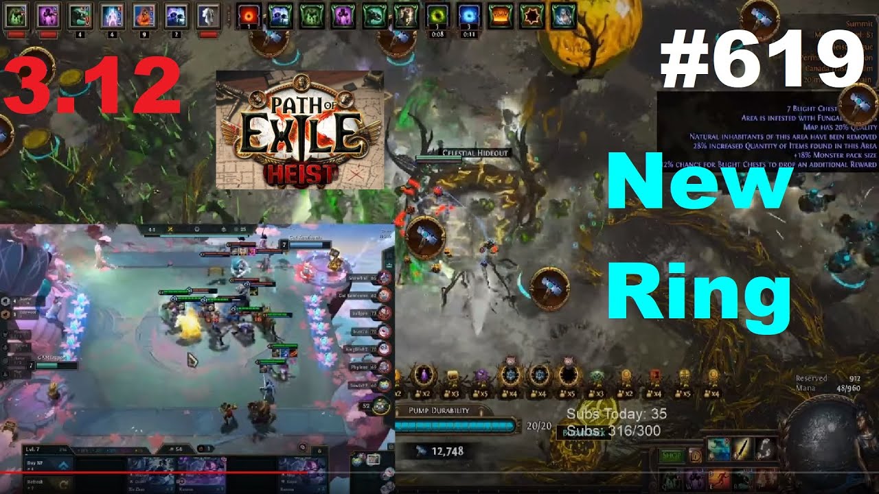 New Ring, Max Cluster & Blight on Day 37 Stream of 3.12 Heist League - 619