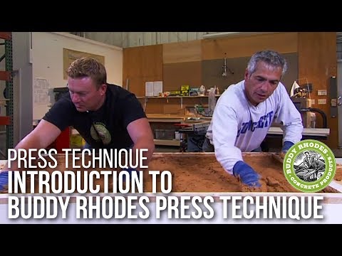 Intro To Buddy Rhodes Press Technique For Concrete Countertops