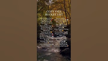 Cozy Fall Bucket List