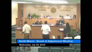 Board of Adjustment Meeting - July 15, 2015