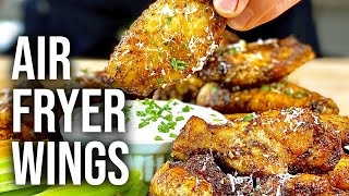 Garlic Parmesan Wings / Air Fryer Chicken Wings Recipe!