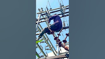PGVCL LINES HARD WORK||11KV 💥🔥 ELECTRIC 💡#getco#shortvideo