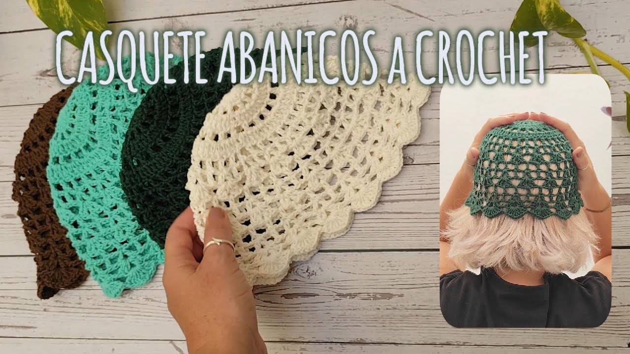 Casquete con Abanicos a Crochet ✨ Gorro Calado ✨ Mesh Hat