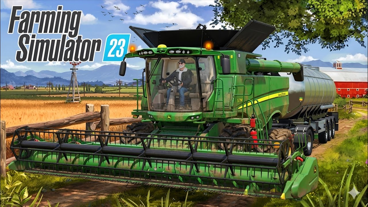 Wheat Harvesting With New John Deere In Fs 23 ! Farming Simulator 23 ...