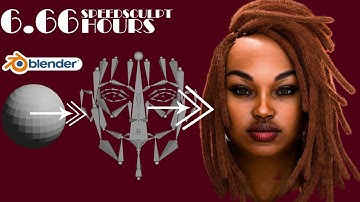 BLENDER 1.10 HOUR Sculpt Timelapse Realtime(6.66)Hours