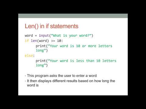 Python Lesson 16 - Length Function