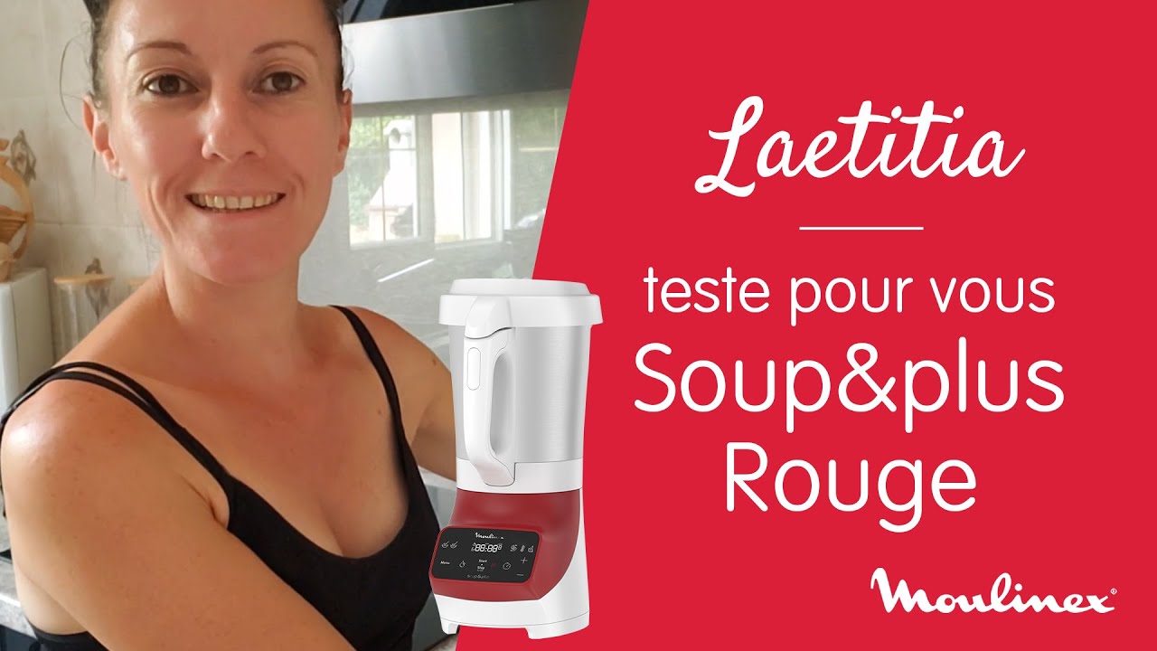 MOULINEX LM924500 Soup&Plus Blender Chauffant, Capacité utile 2 L, 5  vitesses, Ecran tactile, Livre recettes, Fabriqué