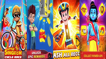 Little Singham Cycle Race, Kicko and Super Speedo, Smashing Simmba, Little Ram Gameplay 