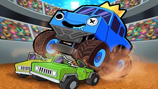 BLUE RAINBOW MONSTER TRUCK! screenshot 5