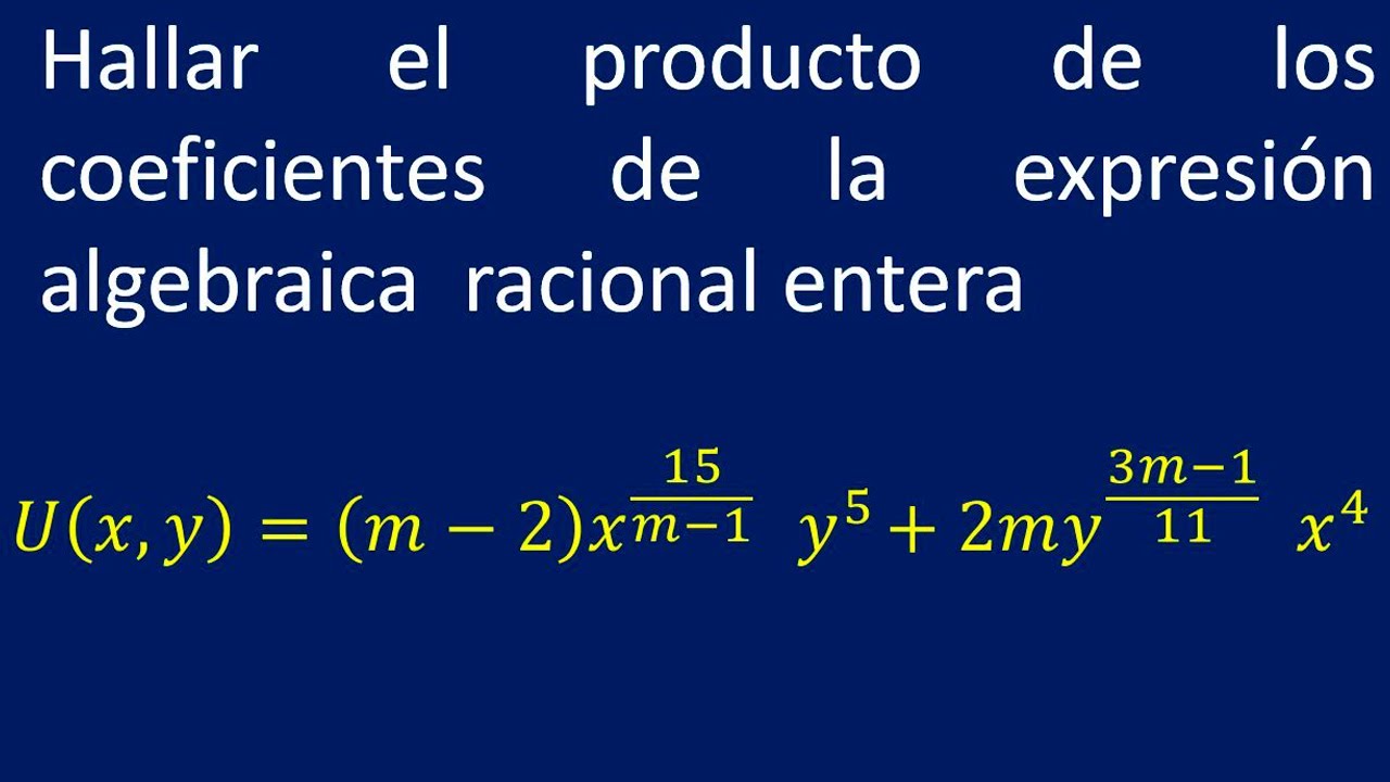 Expresión algebraica racional entera | Ejercicio 1 - YouTube