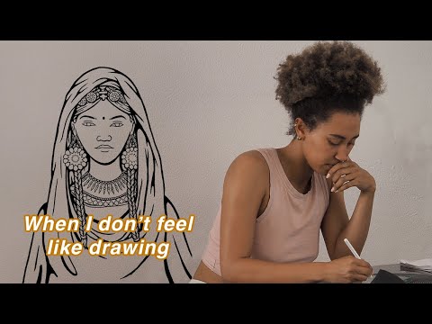 Becoming a Consistent Artist ✷ Tuareg Illustration Process Video | Making Adult Coloring Book Series