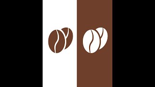 How to make COFFEE BEAN Logo in Illustrator | Illustrator | #shorts #shortvideo  #adobeillustrator