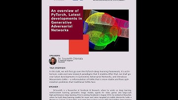 A talk on Generative Adversarial Networks by Soumith Chintala @ IIIT Hyderabad