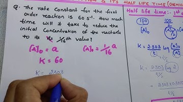 Half Life Time of First Order Reaction & Test yourself solution || Chemical Kinetics.