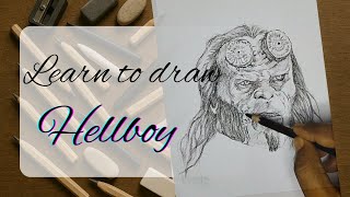 Let's draw "HELLBOY" for beginners. #easydrawing  #forkids | Charcoal lives