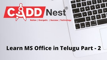 Learn Microsoft office Word in Telugu part -2 | MS Office | CADD Nest