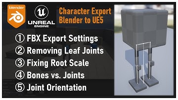 [Blender to Unreal Engine 5] Correct FBX Export Settings for Characters