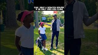 Can I Win If A Scratch Golfer Only Uses Kids Clubs!! #golf #funny #golfswings  #family