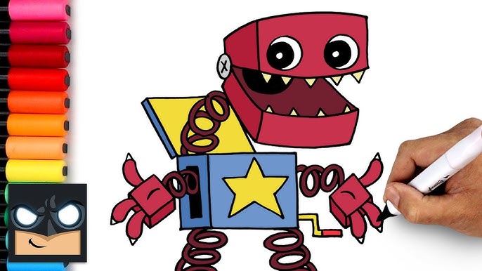 Como DESENHAR o ROBOT BOXY BOO - Como DIBUJAR a ROBOT BOXY BOO - Project:  Playtime - Poppy Playtime 