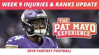 2018 Fantasy Football — Updated Week 9 Rankings, NFL Injury Report & Pickups