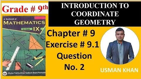class 9 maths chapter 9 exercise 9.1 question no.2 introduction to coordinate geometry