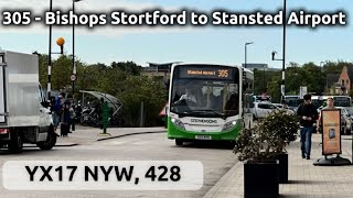 305 • Bishops Stortford to Stansted Airport | YX17 NYW, 428 | Stephensons ADL Enviro200