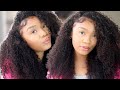 LOOKS LIKE ITS ALL MY HAIR 😱💗KINKY CURLY V PART WIG ft. UNICE HAIR