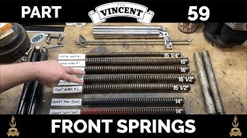 Restoration of 1951 Vincent Rapide - Part 59 - front end (Part 5) Inspecting front springs