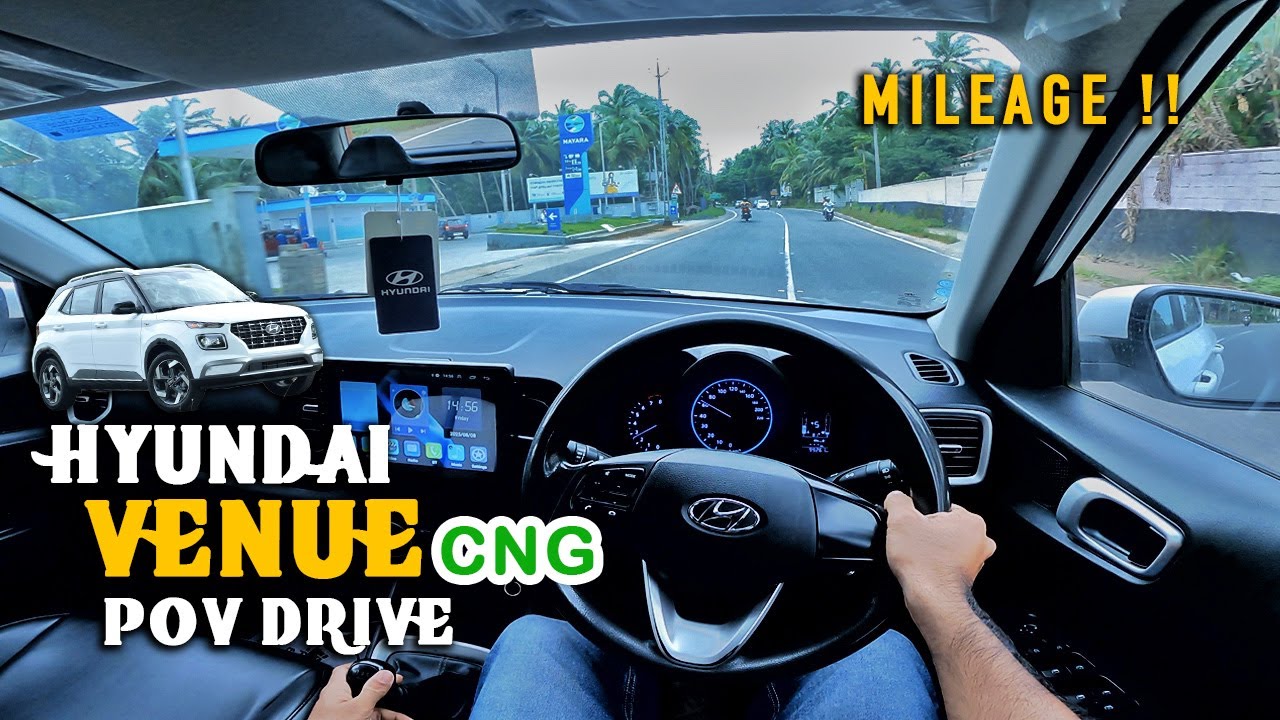 Hyundai Venue CNG POV Drive – Real Mileage & Pickup Test on Road! | venue cng pov drive | cng car