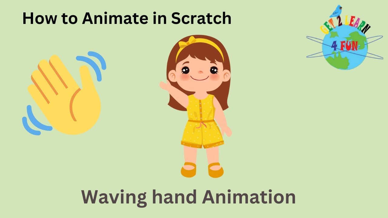 Waving hand animation scratch| Scratch coding for everyone