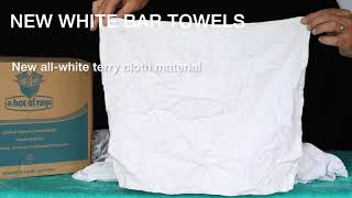 Bar Towels Heavyweight Cotton Terry 14x16 White