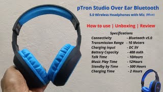 pTron Studio Over Ear Bluetooth 5.0 