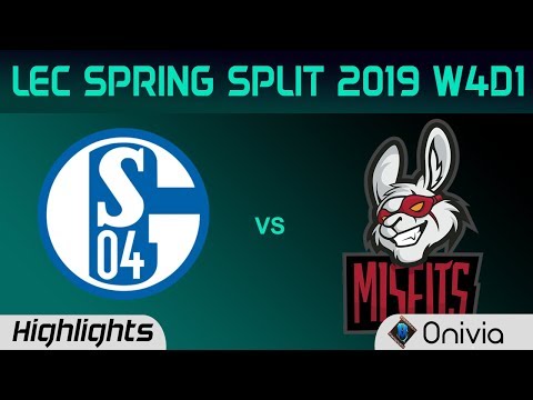 S04 vs MSF Highlights LEC Spring Split 2019 W4D1 FC Schalke 04 vs Misfits Gaming By Onivia