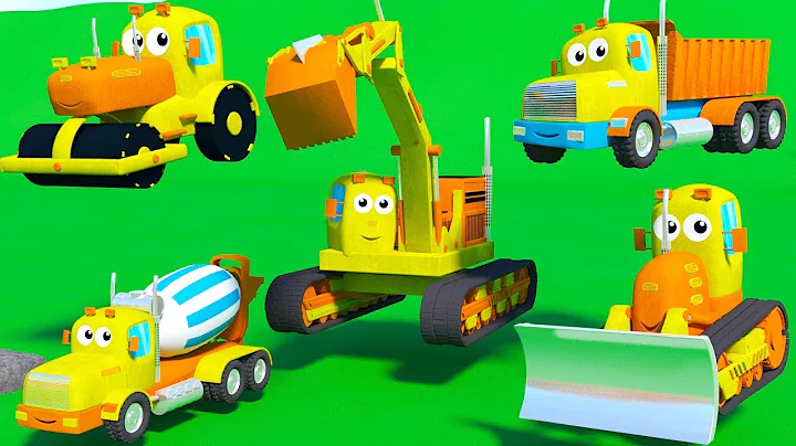 MIGHTY MACHINES CONSTRUCTION SONG FOR KIDS WITH DUMP TRUCK BULLDOZER EXCAVATOR