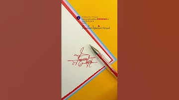 Farwah Signature Design | How To Sign The Letter W #shorts