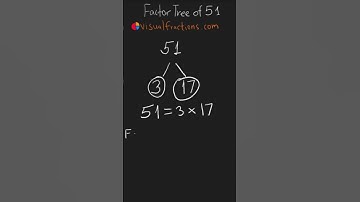 Factors of 51: Prime Factorization Using a Factor Tree #mathshorts #mathtricks #math #mentalmath