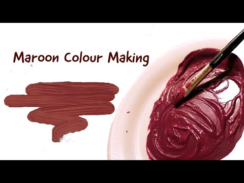 Maroon Colour Making How To Make Maroon Colour Acrylic Colour Hqdefault