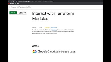 #updated Interact with Terraform Modules | #GSP751