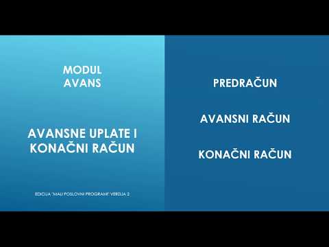 MPP2 - Modul Avans- Izlazni računi - Avansne uplate i Konačni račun