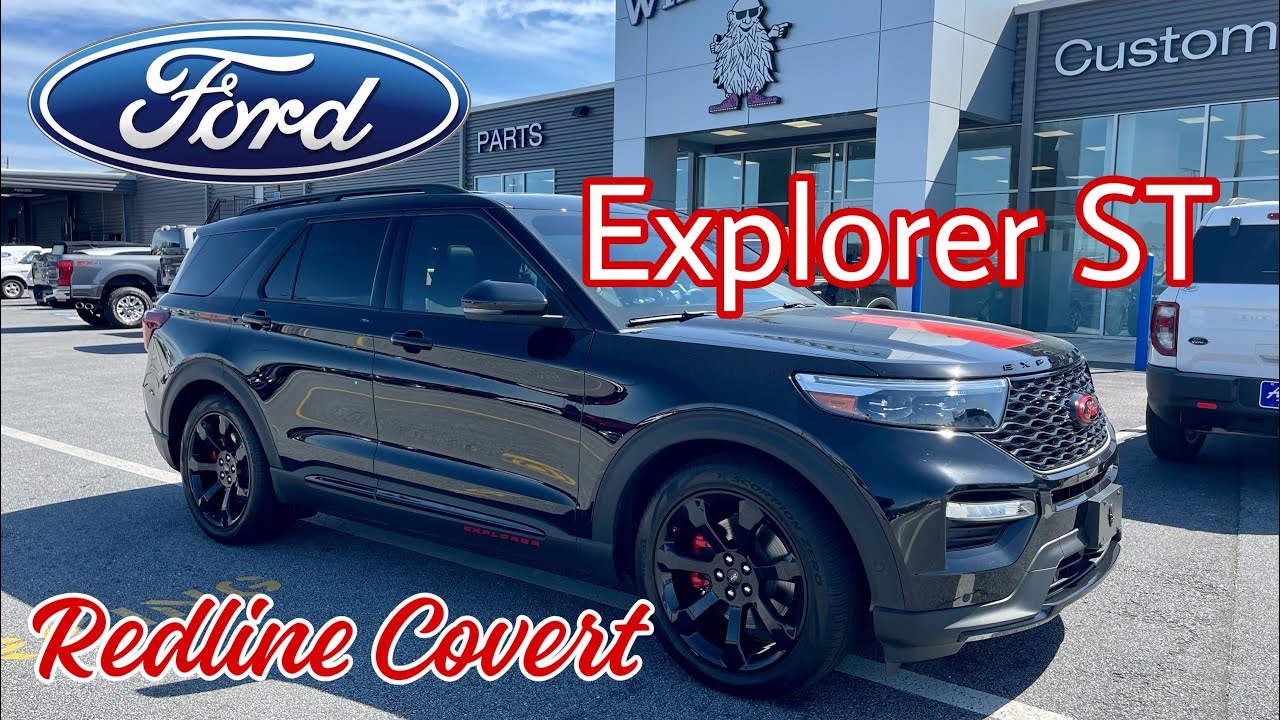 Ford Explorer ST REDLINE Covert Edition Black & Red Lowered Performance SUV YouTube