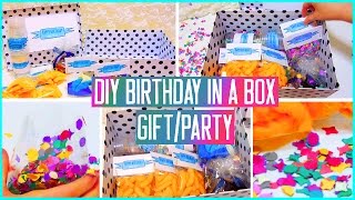 DIY Birthday in a box! Throw a mini party for your friend! Gift idea