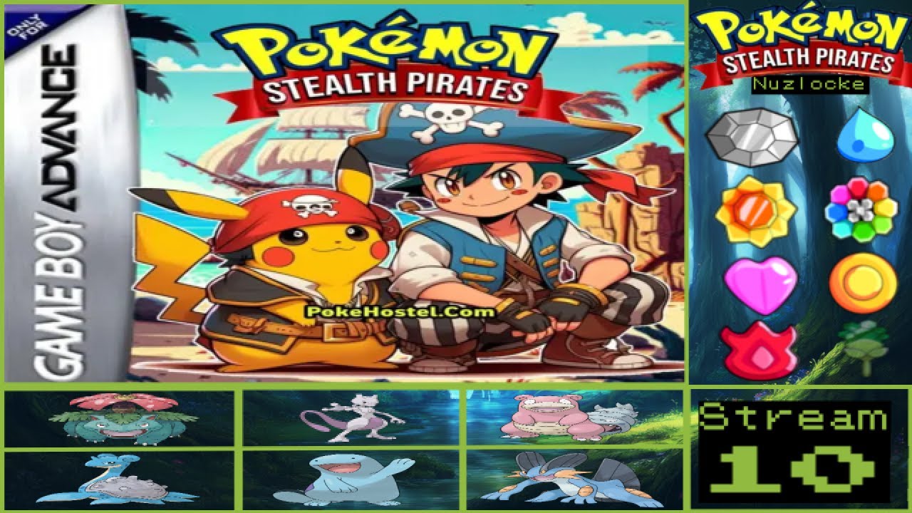 🔴Back To This Strange ROM Hack! Pokemon Stealth Pirates Stream 10