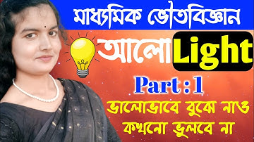 Light Class 10 | Alo Class 10 | Class 10 Physical Science chapter 5 | Optics | আলো কি ? দর্পণ কি ?