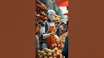 AI Robot Buys Groceries in Public Market! 😱 Is This Even Real?#HumanoidRobot #RobotLikeHuman