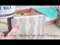 ANNIE SLOAN TUTORIAL: How to Create a Zebra Stencil With Torn Masking Tape&amp;Dark Wax Antique Effect