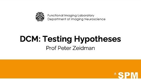 DCM: Testing Hypotheses | Dr Peter Zeidman | SPM for fMRI and VBM
