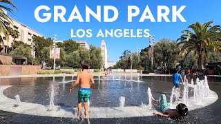 Splash Pad at Grand Park in Downtown Los Angeles with Kids