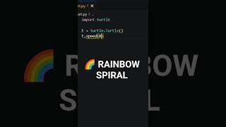 🌈 Amazing Rainbow Spiral Using Python 🤯 #coding #python #viral
