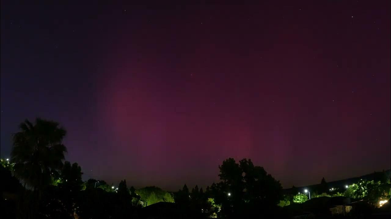 4K The Northern Lights from Northern California Chico California