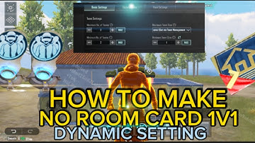 How To Make 1v1 No room cred DYNAMIC SETTING | wow map 1v1 No room cred | PUBG Mobile